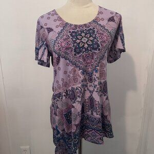 One World Paisley Purple Top